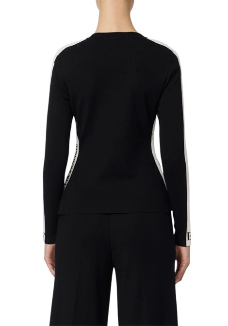 Viscose knit with shiny bands ELISABETTA FRANCHI | sweaters | MK03S56E2EF3